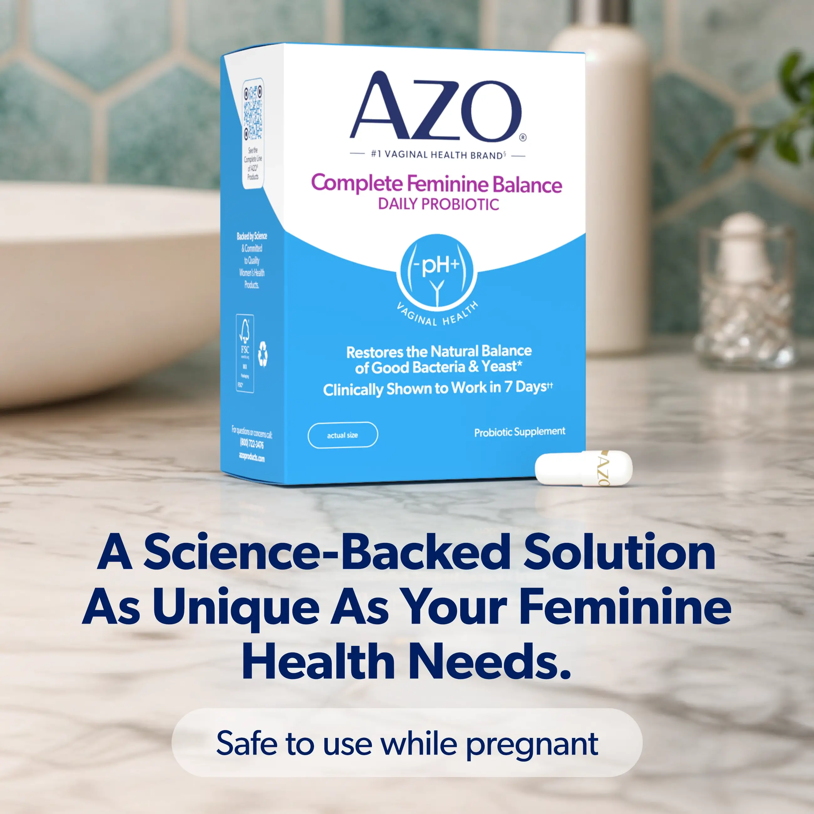 AZO® Complete Feminine Balance Daily Probiotic Capsules - Image 6