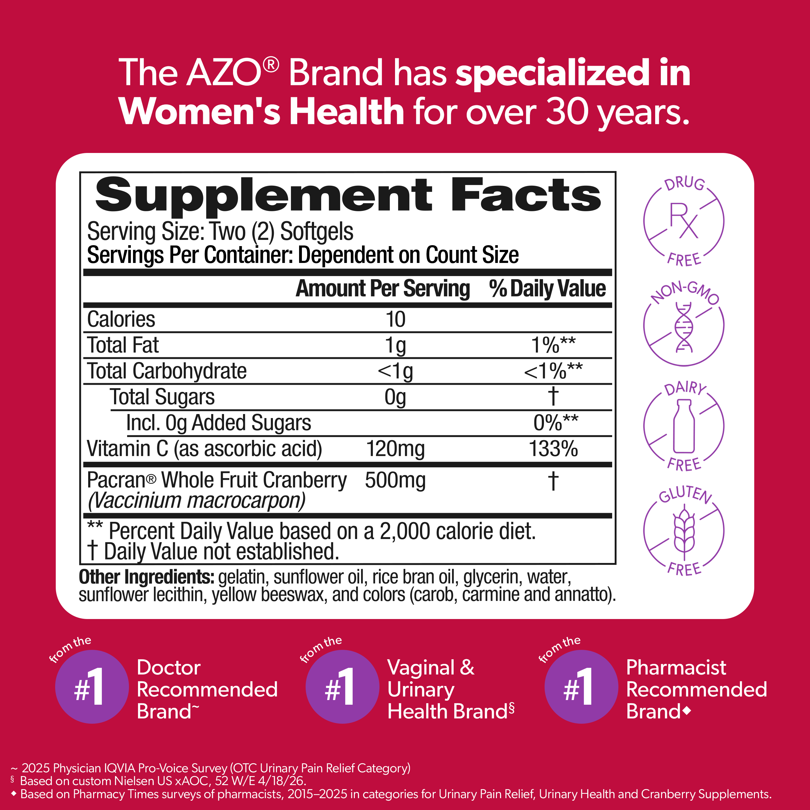 AZO® Cranberry Softgels - Image 4